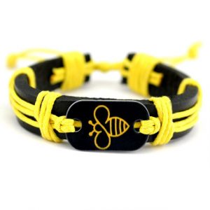 Bee-Armband geel zwart